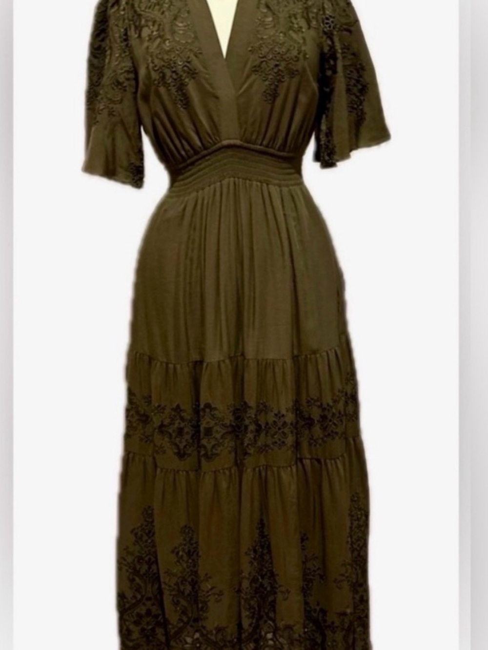 Hale Bob “Mariah” Embroidered Maxi Dress – Size Small
